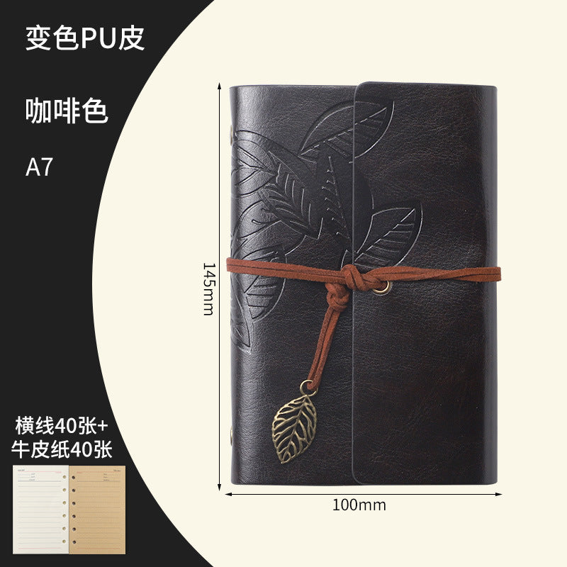 Creative Vintage Leaves Travel Diary Notebook Stationery