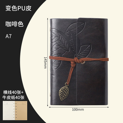 Creative Vintage Leaves Travel Diary Notebook Stationery
