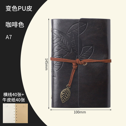 Creative Vintage Leaves Travel Diary Notebook Stationery