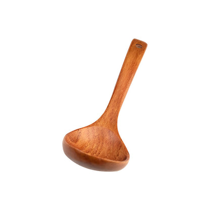 Long Handle Solid Wood Soup Spoon and Rice Spoon Tool