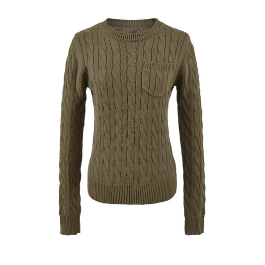 Stylish Korean-Style Relaxed Purple Sweater for Petite Women