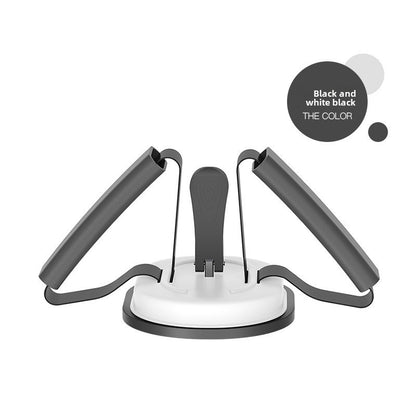 Abdominal cruncher attachment fixation