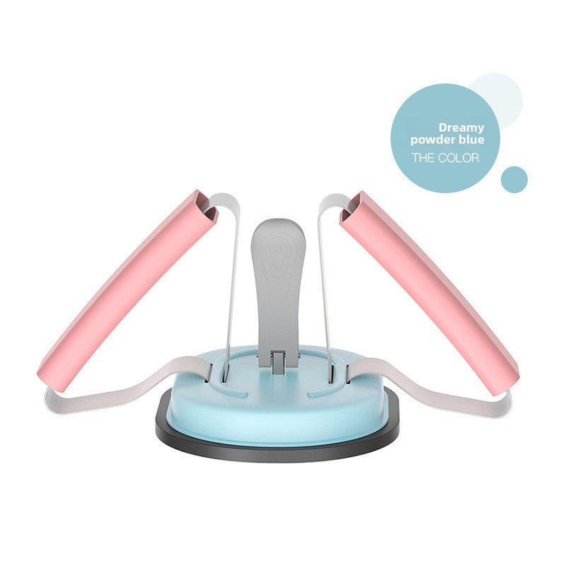 Abdominal cruncher attachment fixation