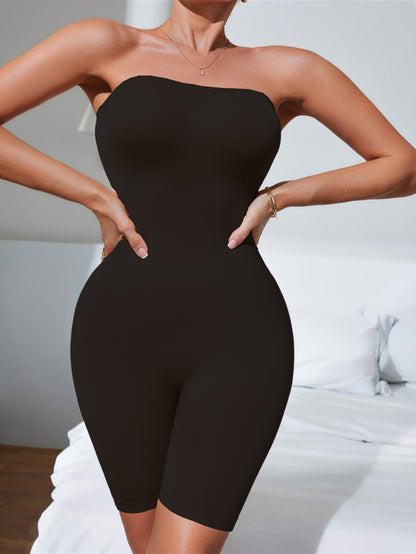Abdominal tightening one-piece shaping garment