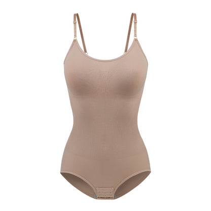 Abdominal tightening one-piece shaping garment