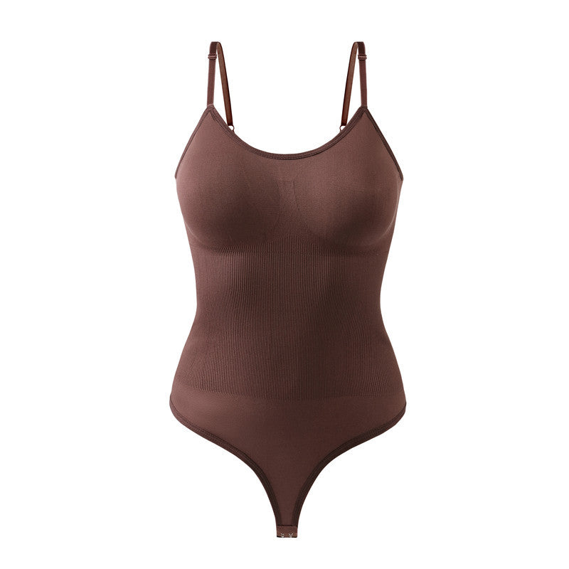 Abdominal tightening one-piece shaping garment