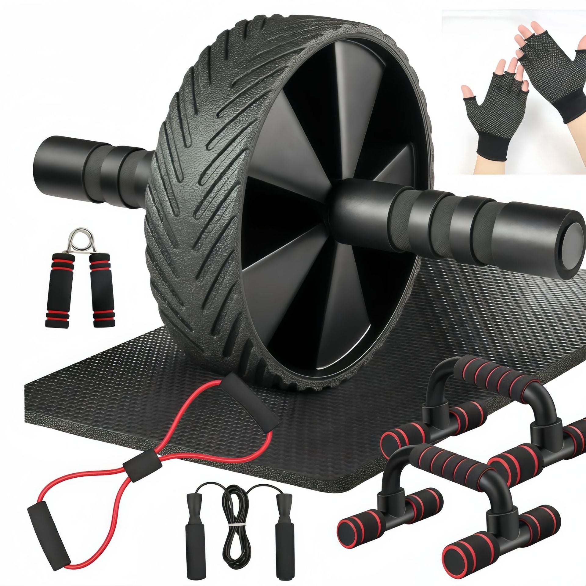 Abdominal Wheel Fitness Combo Set with Accessories