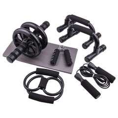 Abdominal wheel combo set 7-piece black