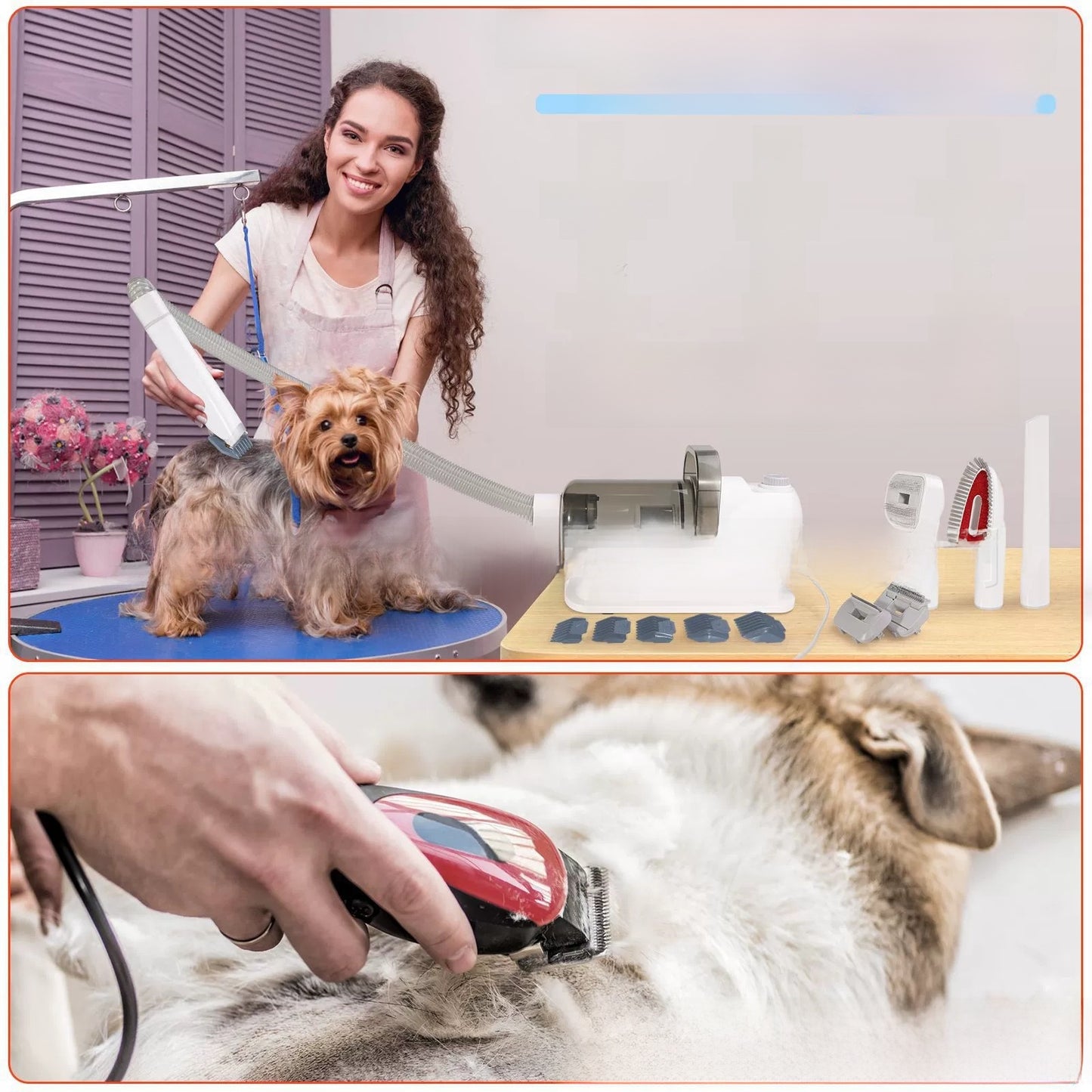 Multifunctional Pet Grooming Vacuum Trimmer