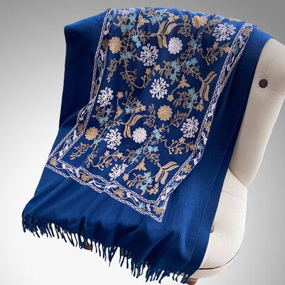 Korean-style Hand-embroidered Scarf – Elegant & Trendy Design
