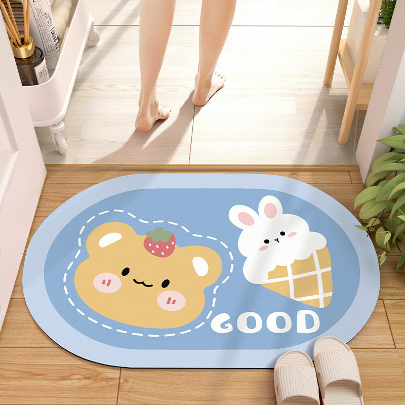Absorbent Diatom Mud Bathroom Mat
