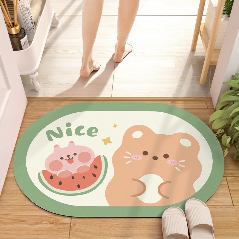 Absorbent Diatom Mud Bathroom Mat