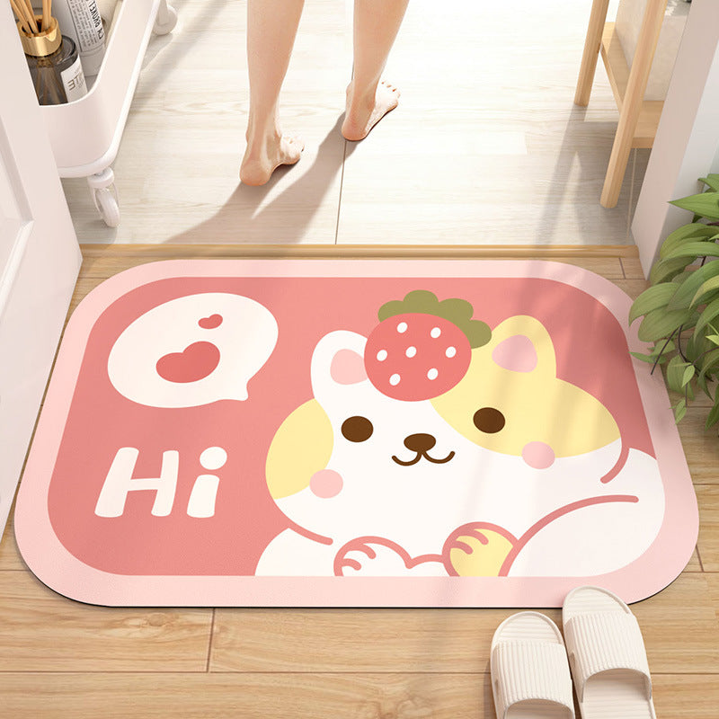 Absorbent Diatom Mud Bathroom Mat