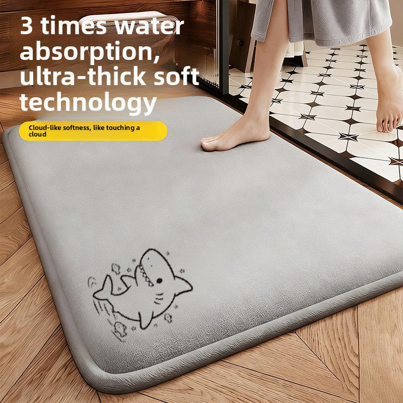 Absorbent Non-Slip Bathroom Floor Mat