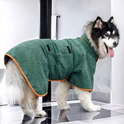 Absorbent Quick-Dry Dog Bathrobe Wrap
