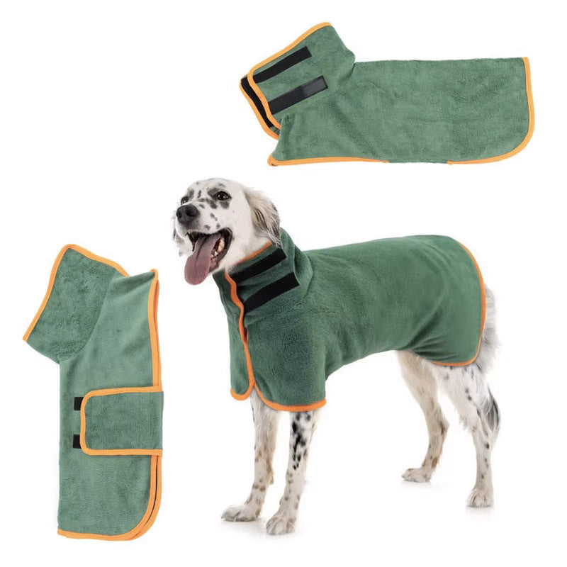 Absorbent Quick-Dry Dog Bathrobe Wrap