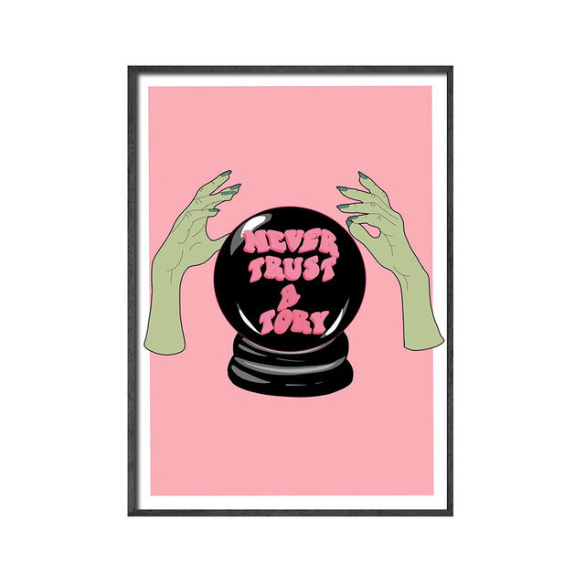 Abstract individualistic pink feminist painting