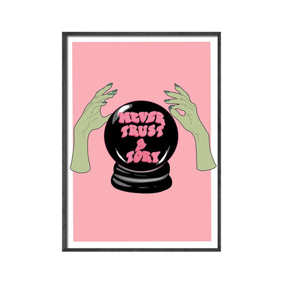Abstract individualistic pink feminist painting
