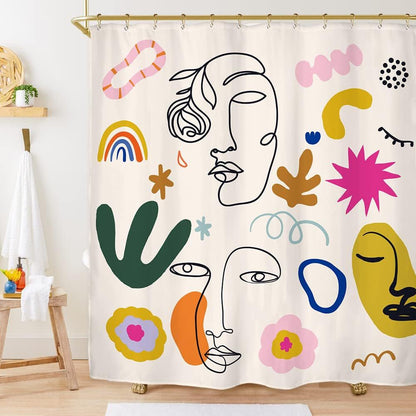 Abstract Minimalist Shower Curtain