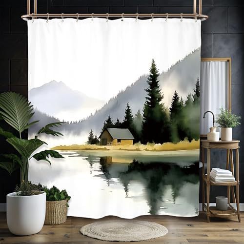Abstract Minimalist Shower Curtain