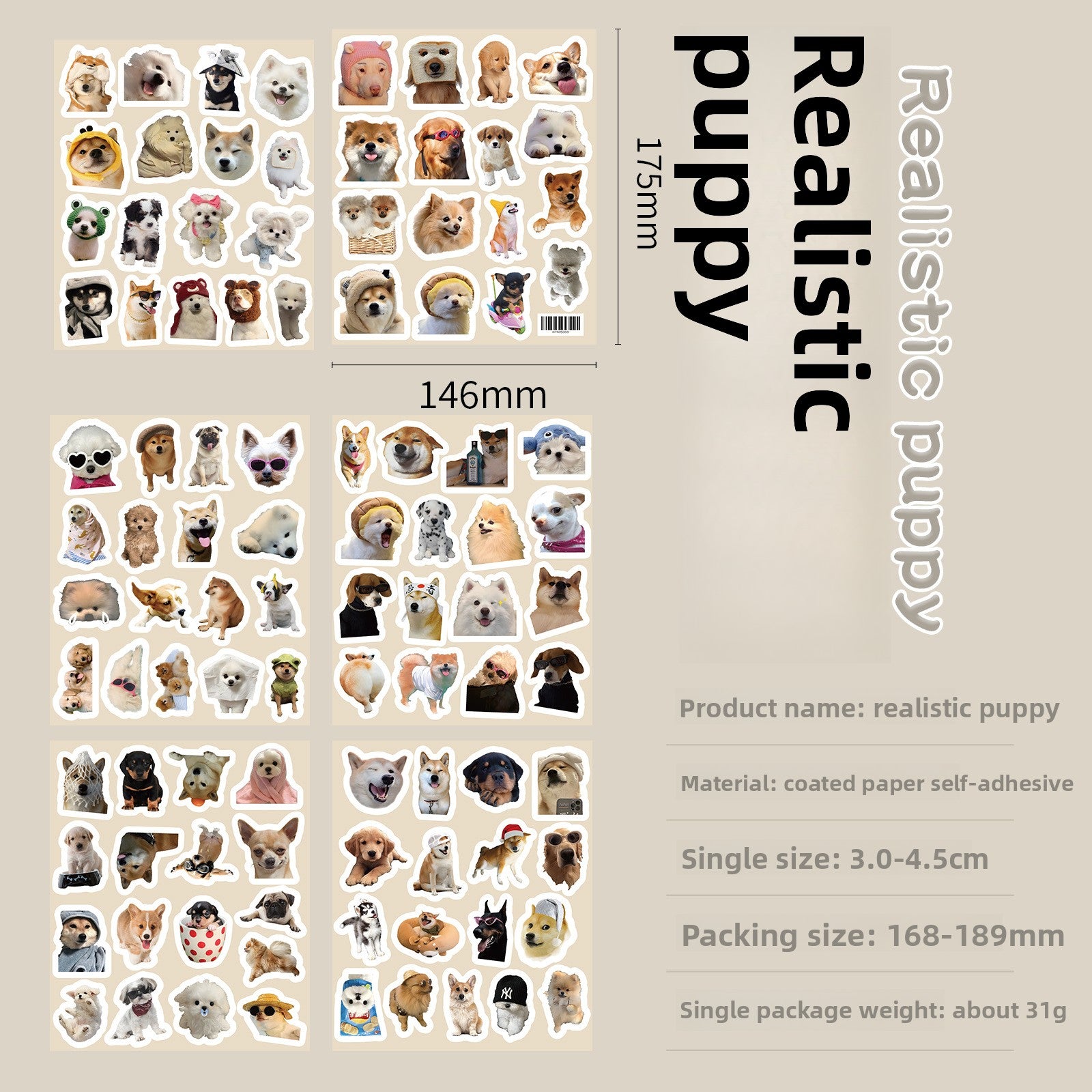 Abstract Puppy Graffiti Stickers