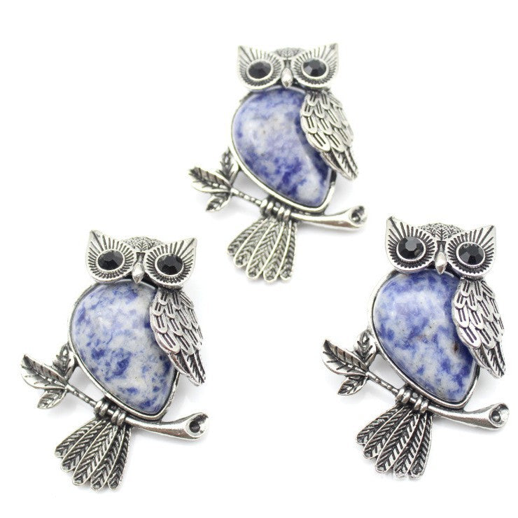 Buy DIY Alloy Owl Brooch with Crystals Stylish Pin Online