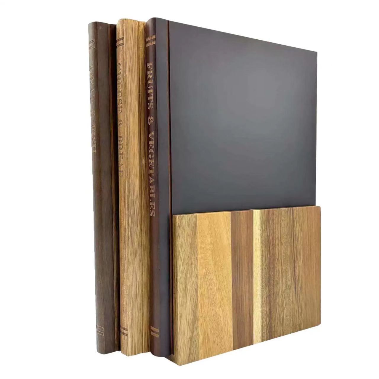 Acacia Wood Book-Shaped Cutting Board