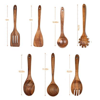 Acacia Wood Kitchen Utensil Set