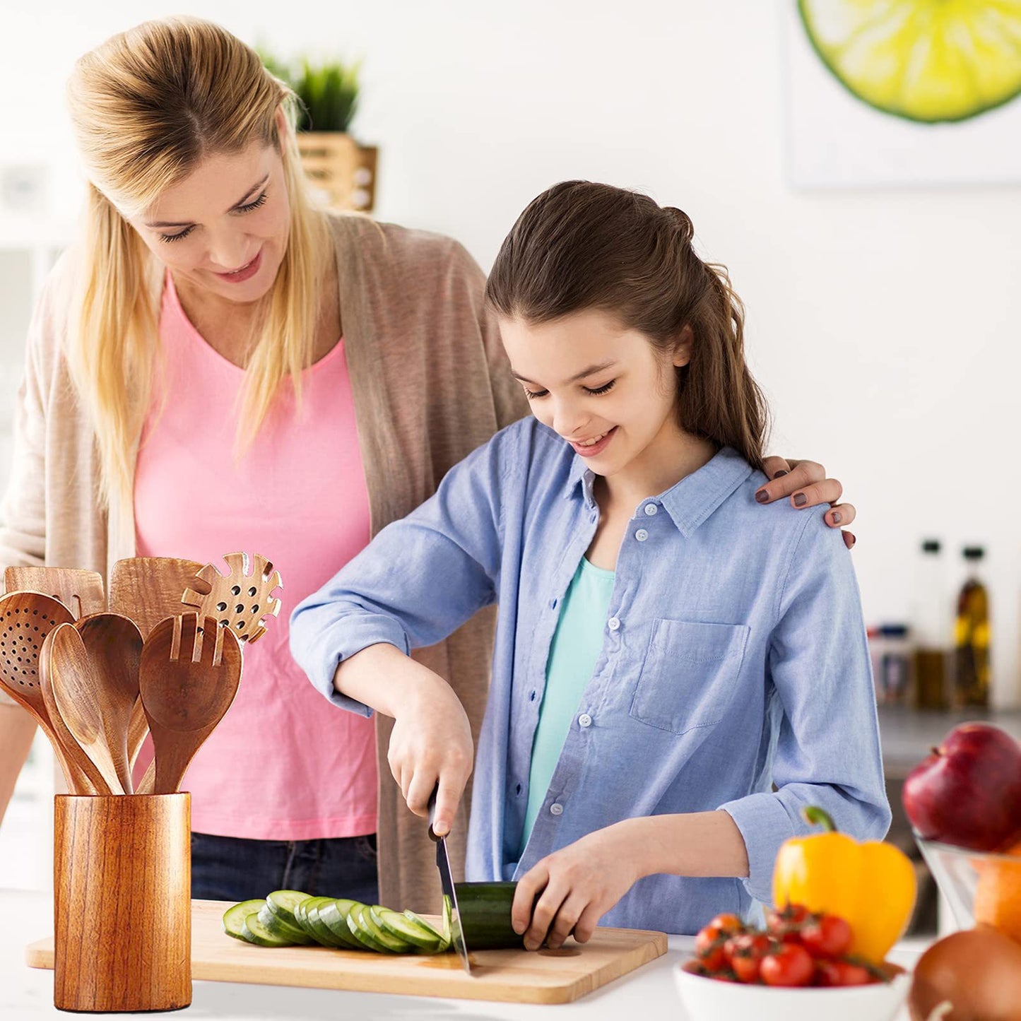 Acacia Wood Kitchen Utensil Set