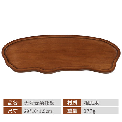 Acacia Wood Tray Japanese-Style Tea Tray Household Solid Wood Dinner Plate Rectangular Coaster Wooden Tray Coffee Shop Cake Candy