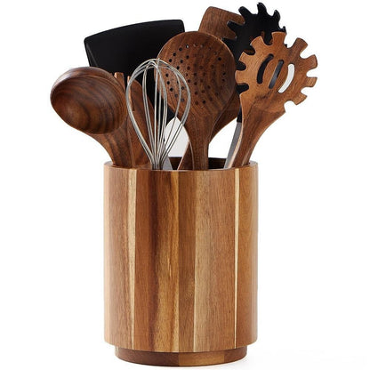 Acacia Wood Utensil Storage Organizer