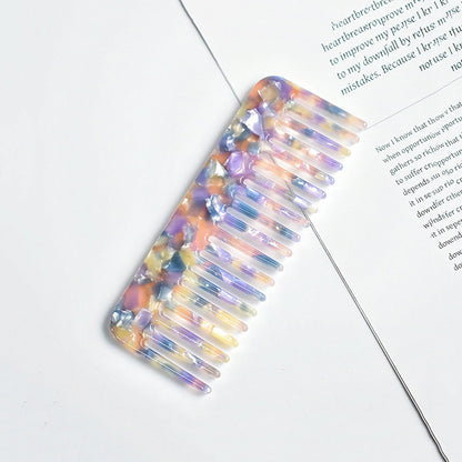 Acetate Hair Comb with Marble Pattern
