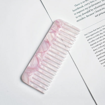 Acetate Hair Comb with Marble Pattern
