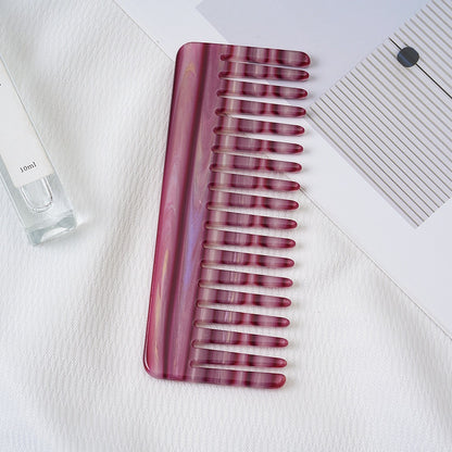 Acetate Hair Comb with Marble Pattern