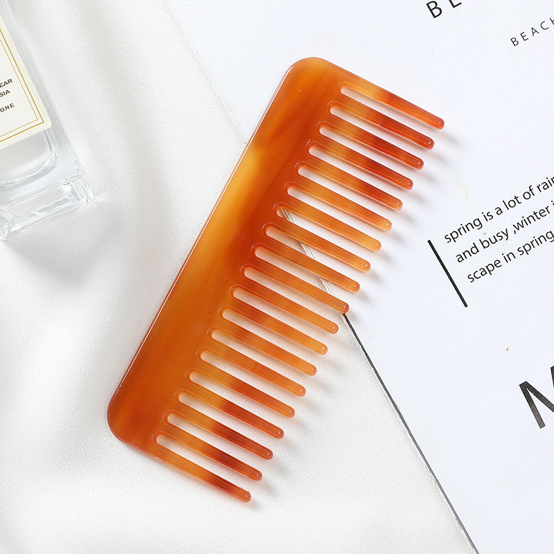 Acetate Hair Comb with Marble Pattern