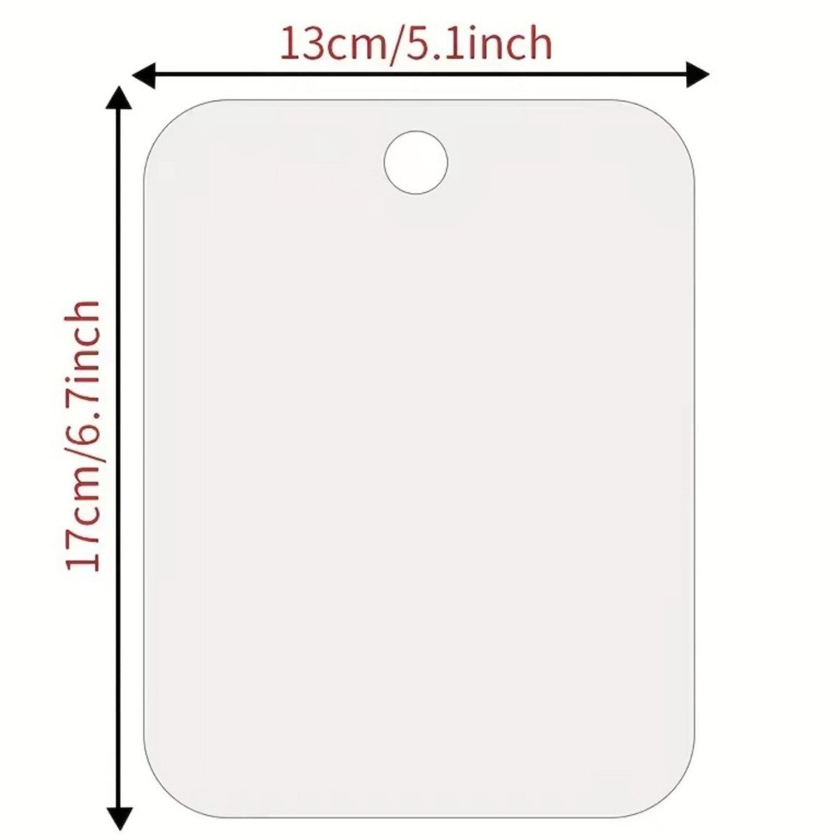Acrylic Anti-Fog Mirror with Stainless Steel Hook