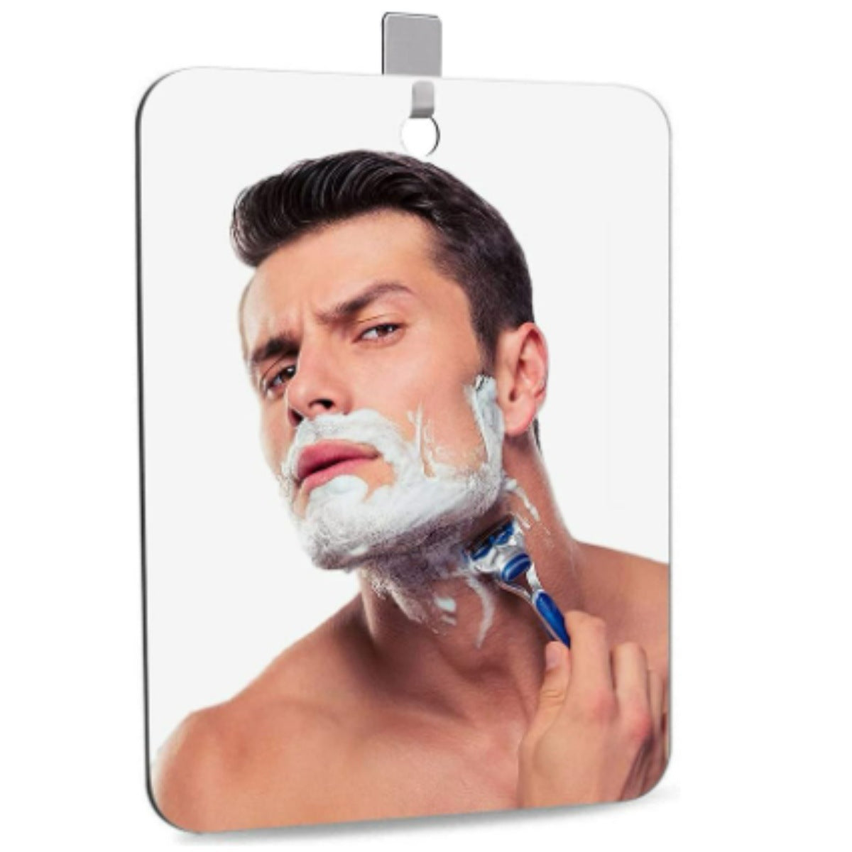 Acrylic Anti-Fog Mirror with Stainless Steel Hook
