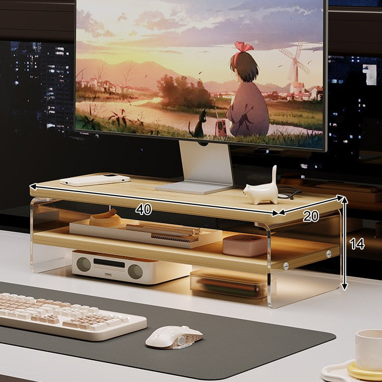 Acrylic Desktop Organizer Rack with Elevated Design