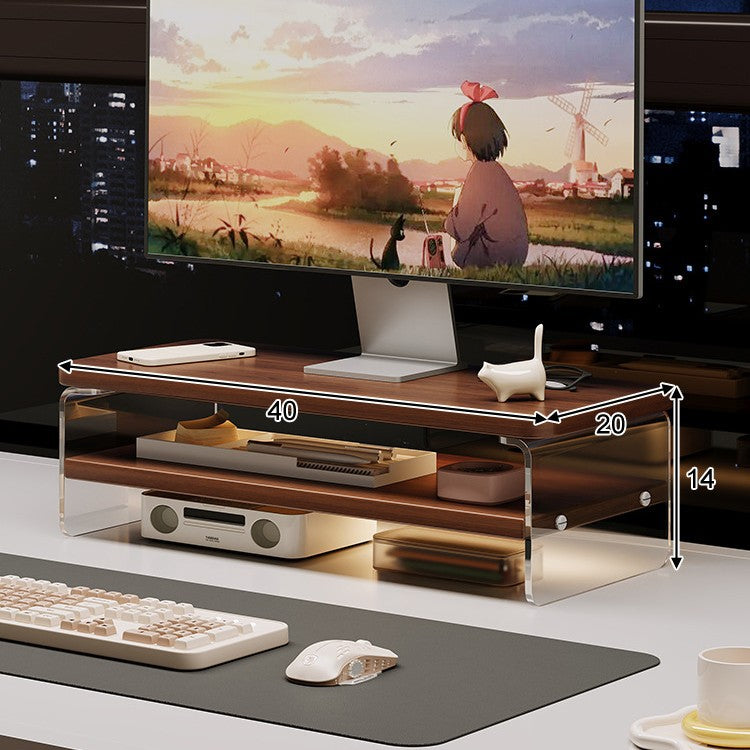 Acrylic Desktop Organizer Rack with Elevated Design