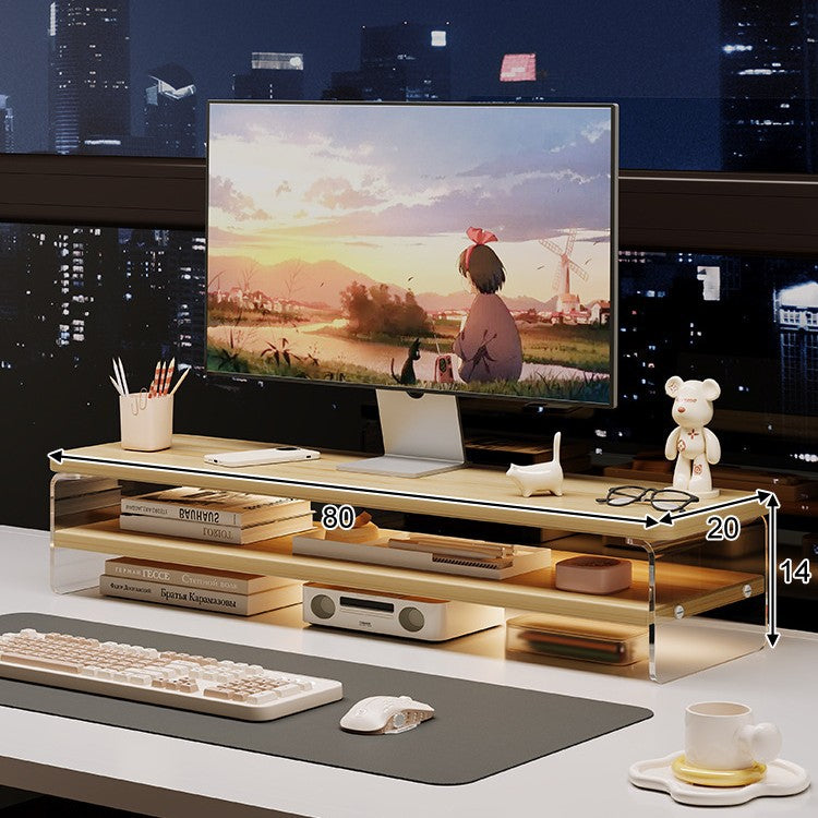 Acrylic Desktop Organizer Rack with Elevated Design