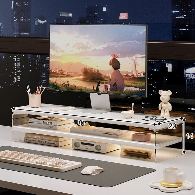 Acrylic Desktop Organizer Rack with Elevated Design