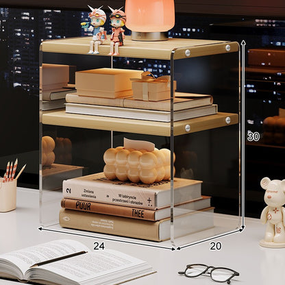 Acrylic Desktop Organizer Rack with Elevated Design
