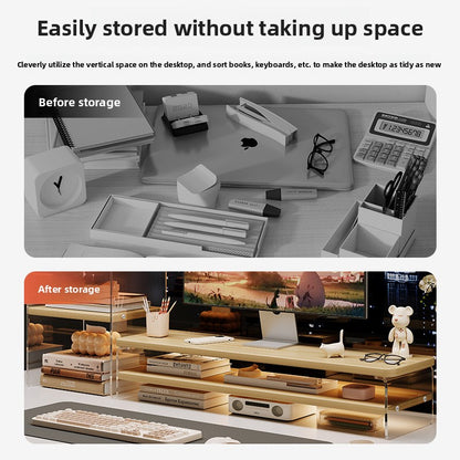 Acrylic Desktop Organizer Rack with Elevated Design