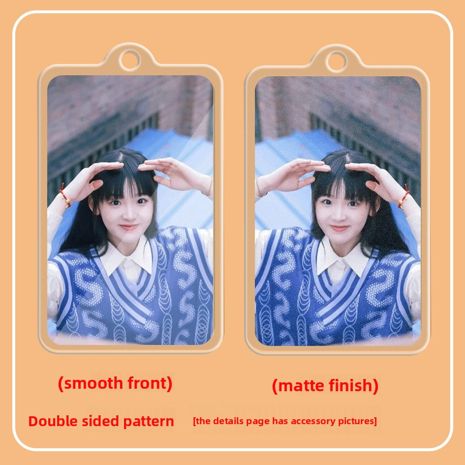Acrylic Double-Sided Keychain Card Pendant