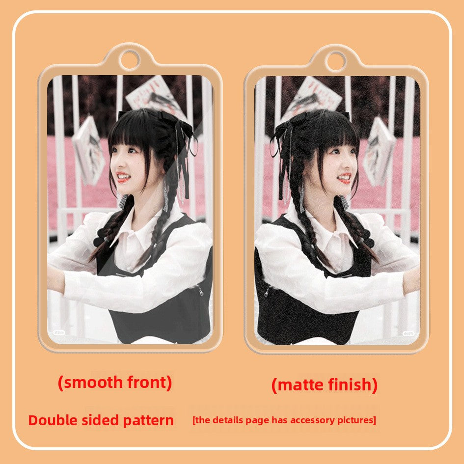 Acrylic Double-Sided Keychain Card Pendant