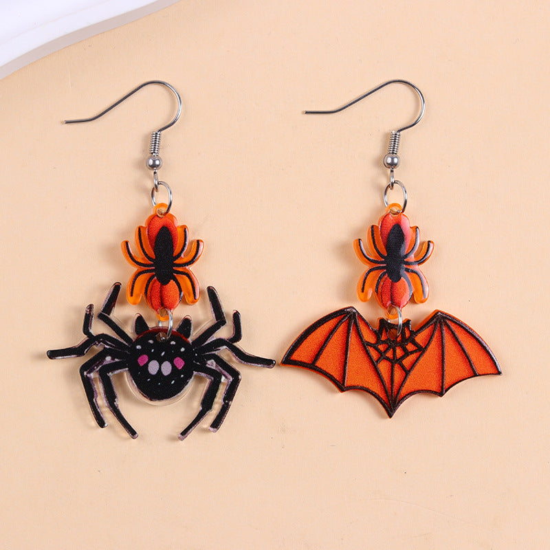 Acrylic Earrings Colorfulful Ghost Pumpkin Earrings