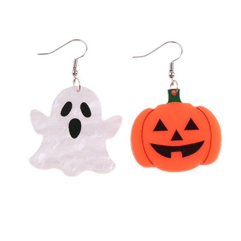 Acrylic Earrings Colorfulful Ghost Pumpkin Earrings