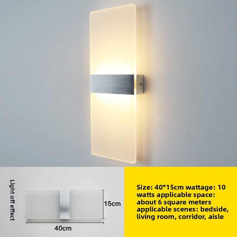 Acrylic LED Wall Lamp Modern Rectangular Lighting