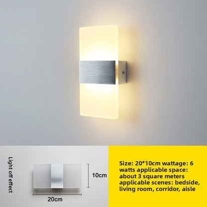 Acrylic LED Wall Lamp Modern Rectangular Lighting