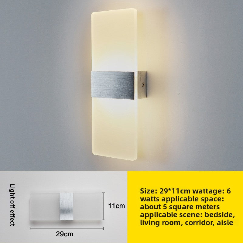 Acrylic LED Wall Lamp Modern Rectangular Lighting